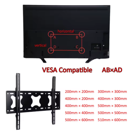 Heavy Duty  Fixed Wall Mount 42" to 65" screen,  75Kg max load