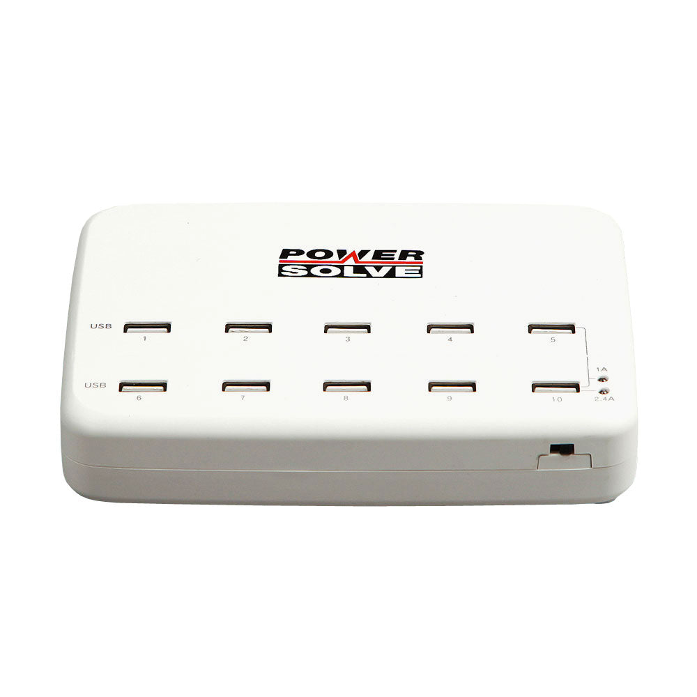 10 Port USB Charging Hub White PLV60