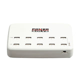 10 Port USB Charging Hub White PLV60