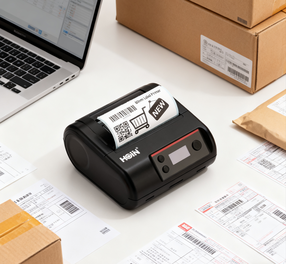 HOIN HQ300 80MM Portable Thermal Label & Receipt Printer