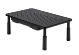 Black Height Adjustable Monitor/Laptop Stand with Drawer