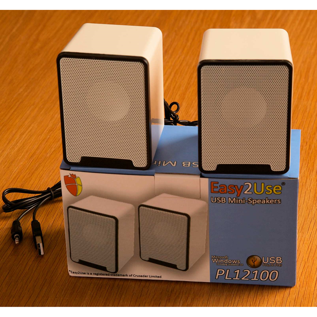 Mini USB powered 2.0CH Stereo Speakers 2 x 3W white