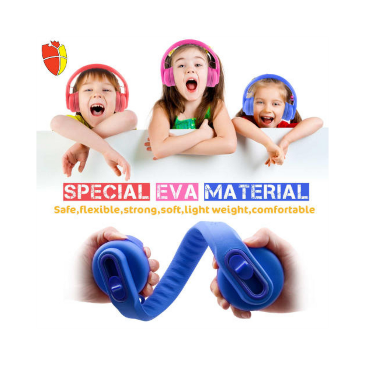 Classroom Headphone Set (32 Unbreakable, 4 pole Blue)