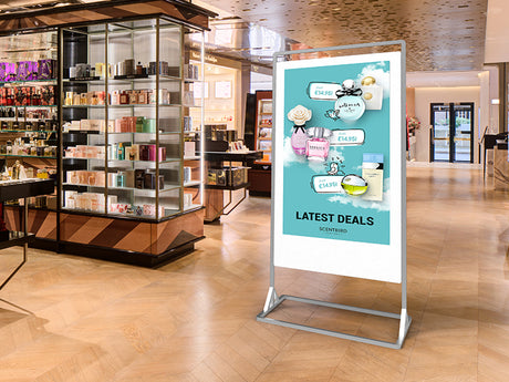 Allsee Superslim Freestanding Double-Sided Digital Poster