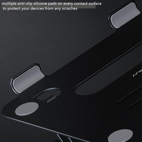 Foldable Sturdy Black Aluminium Laptop Stand