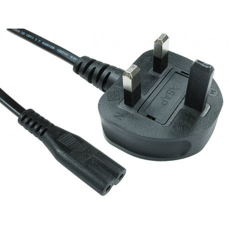 UK Plug to C7 Mains Lead - 2m