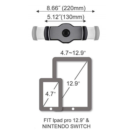 Smartphone & Tablet Holder White Suction Base