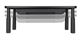 Black Height Adjustable Monitor/Laptop Stand with Drawer