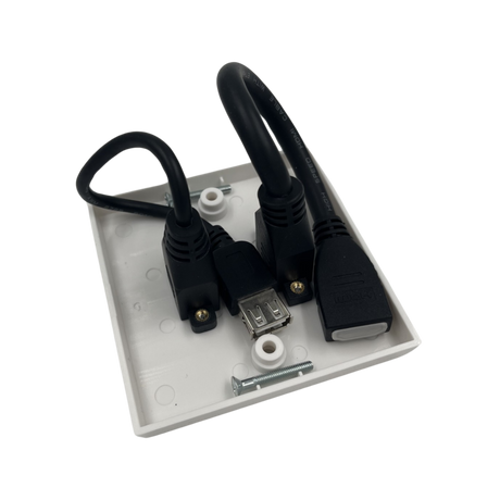 Crusader Single Gang Face Plate (HDMI/USB B)
