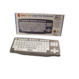 Easy2Use Large Key Large Black Print White Keys Keyboard