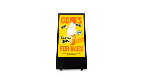 Allsee Outdoor High-Brightness Digital Battery A-Board - 43" Black