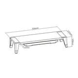 White Birch Monitor Riser With Drawer 100mm