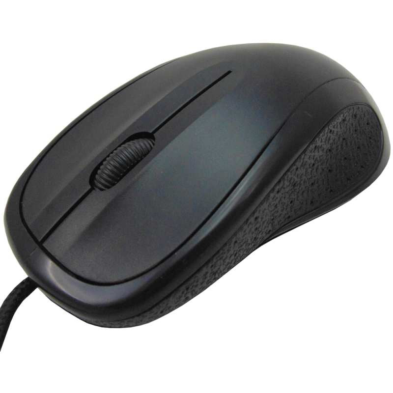 Easy2Use Rugged Optical Computer Mouse USB Black Braided Cable