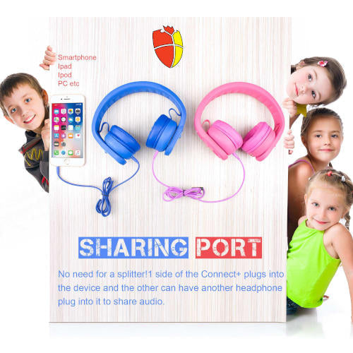 Headphones with sharing port