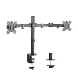 Double Joint Articulated Twin Monitor Arm (Desk Clamp) 8 Kg 17.6 lbs