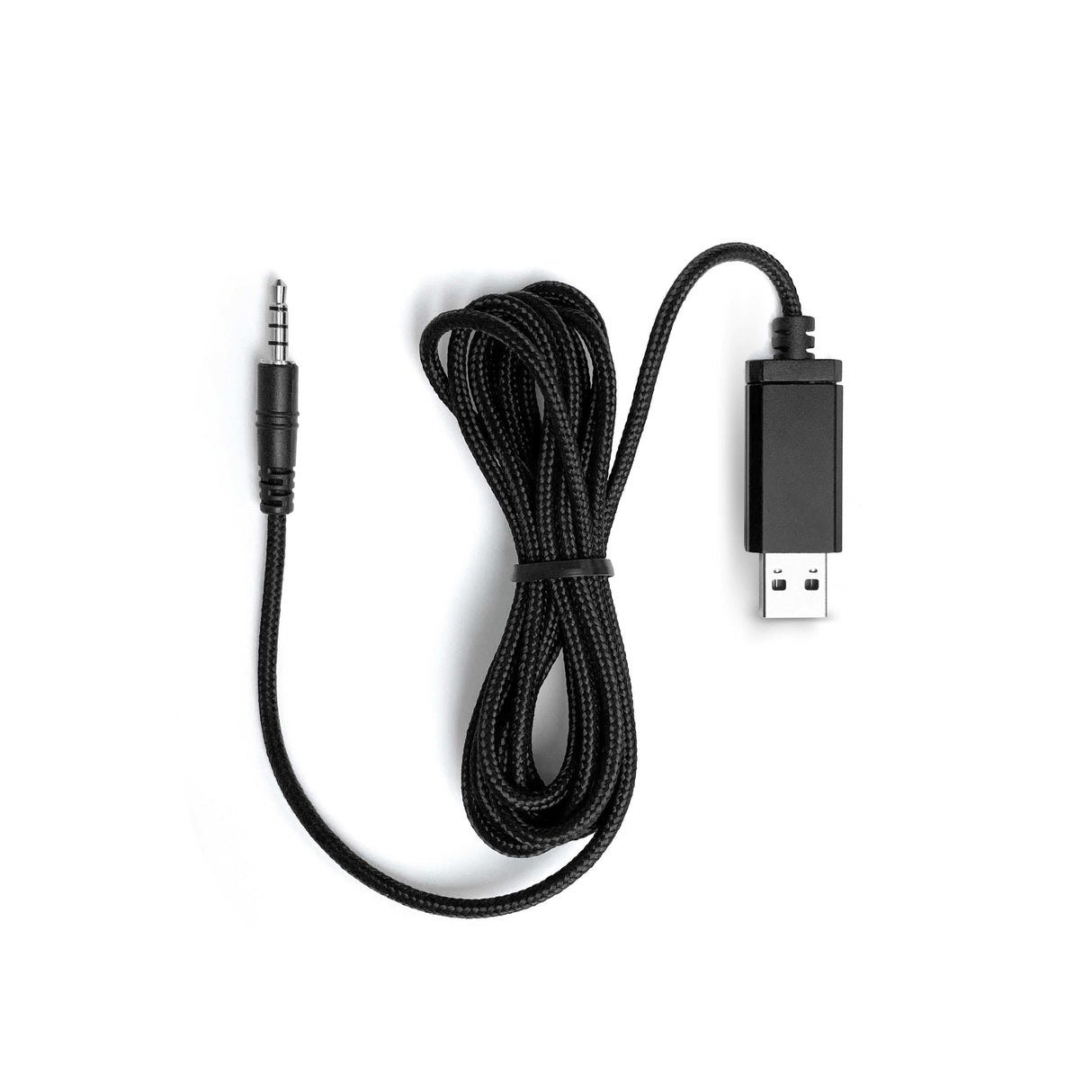 1.8m Braided Black Audio Cable with USB2 connector